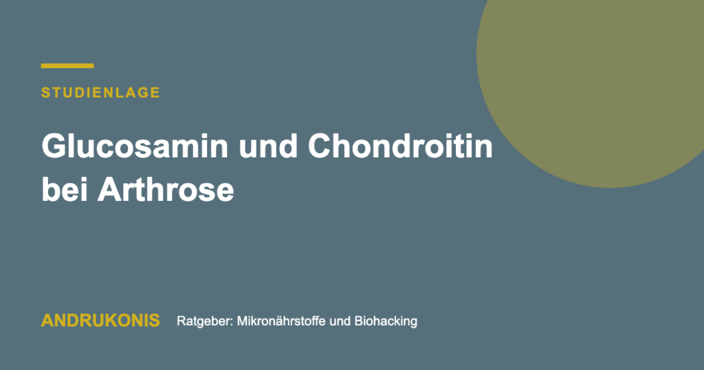 Titelbild: Glucosamin und Chondroitin bei Arthrose