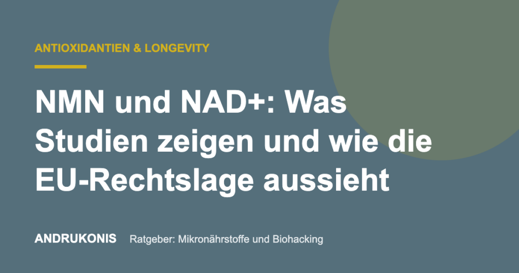 Titelbild: NMN und NAD+: Was Studien zeigen und wie die EU-Rechtslage aussieht